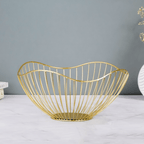 Gold Wire Fruit Basket - The Golden Theory