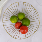 Gold Wire Fruit Basket - The Golden Theory