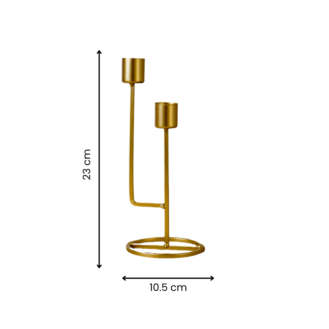 Golden Candle Holder – Dual-Level Design - The Golden Theory