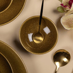 Golden Color Round Small Bowl - The Golden Theory