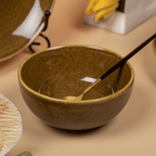 Golden Color Round Small Bowl - The Golden Theory
