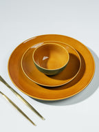 Golden Dinner Set with Green Exterior (Set of 23) - The Golden Theory