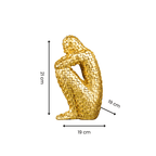 Golden Mosaic Thinker Sculpture - The Golden Theory