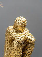 Golden Mosaic Thinker Sculpture - The Golden Theory