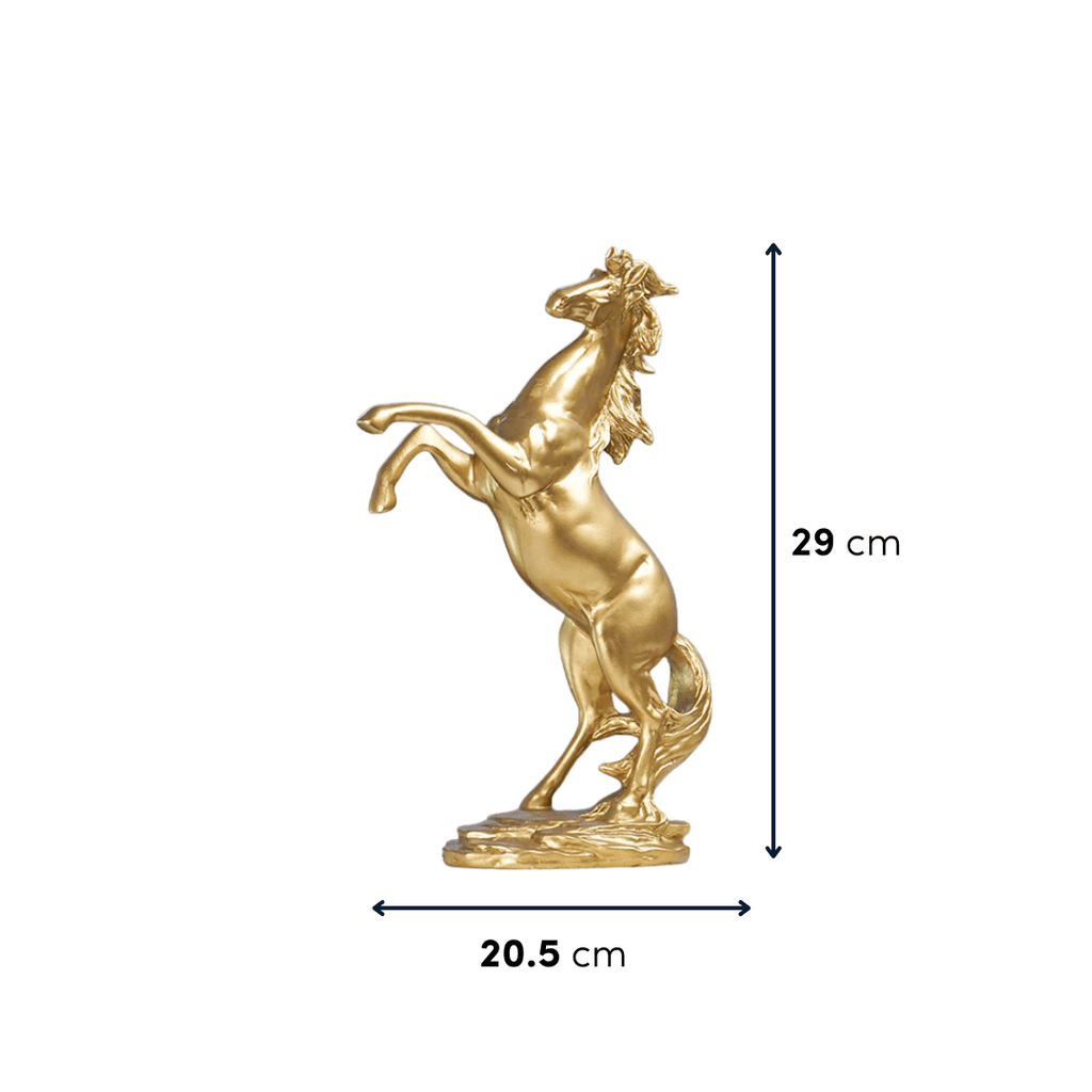 Golden Rearing Horse Figurine - The Golden Theory