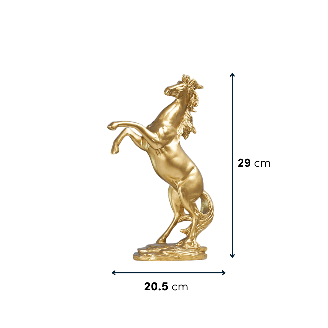 Golden Rearing Horse Figurine - The Golden Theory