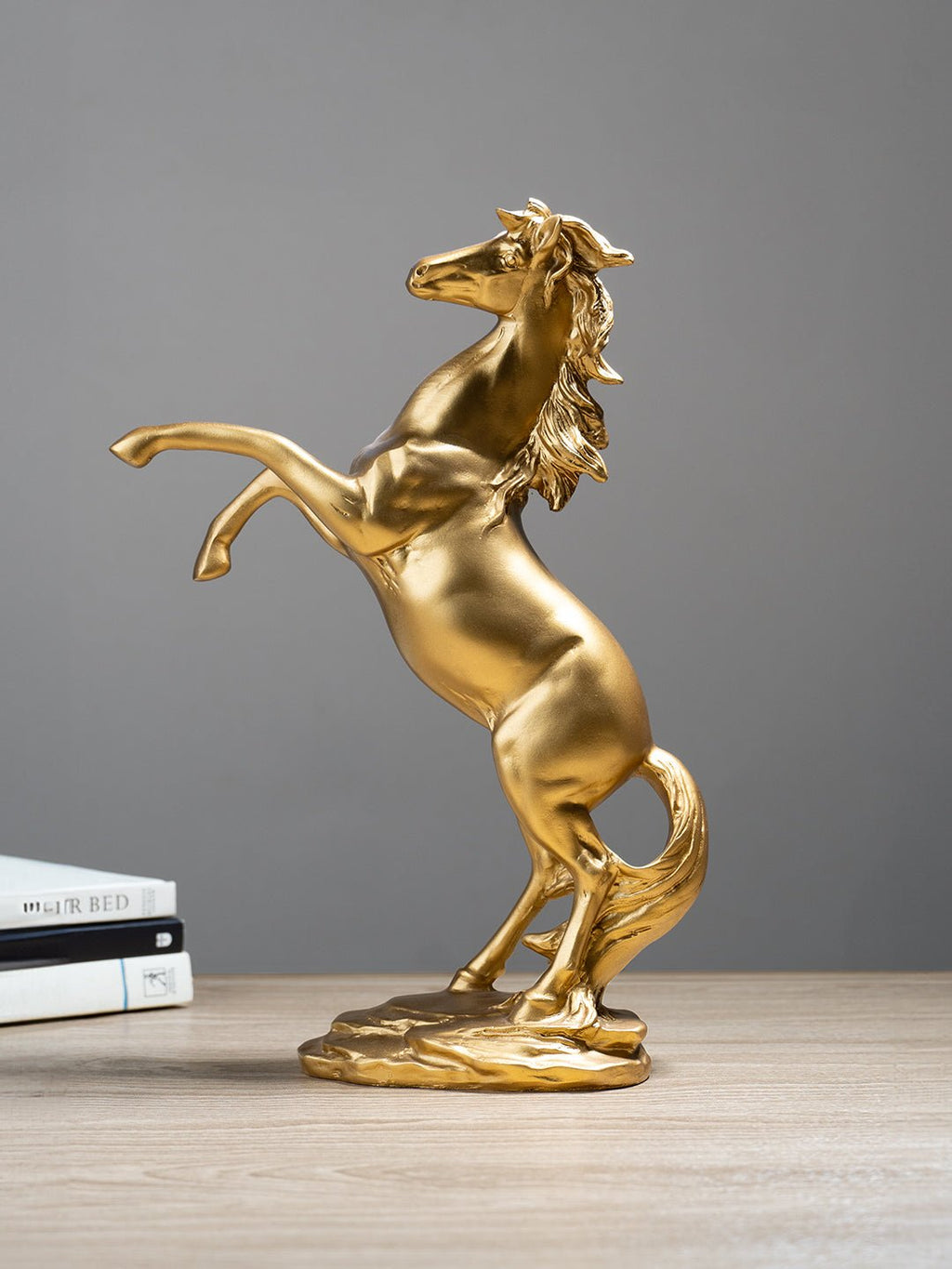 Golden Rearing Horse Figurine - The Golden Theory
