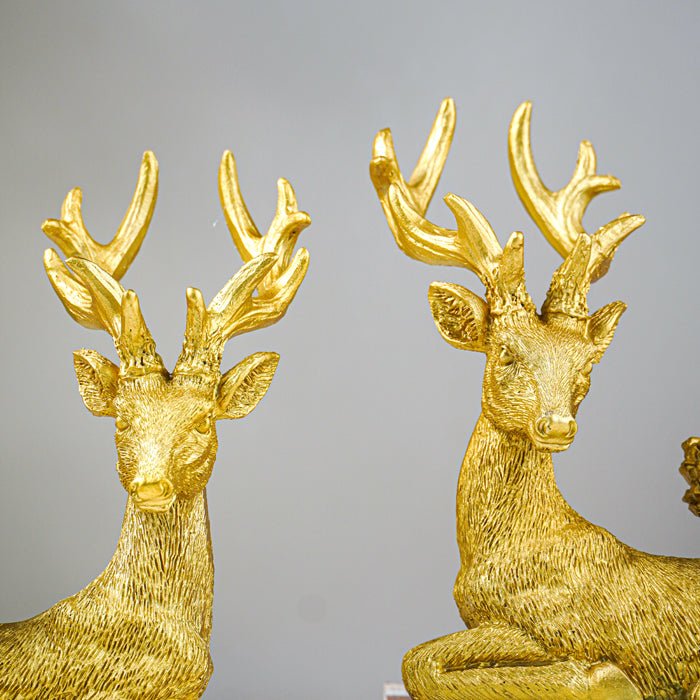 Golden Reindeer Candle Holders | Set of 2 Secondary image