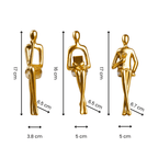 Golden Sitting Figurines | Set of 3 - The Golden Theory