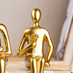 Golden Sitting Figurines | Set of 3 - The Golden Theory