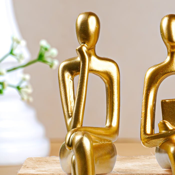 Golden Sitting Figurines | Set of 3 - The Golden Theory