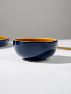 Golden Small Bowl with Navy Blue Exterior - The Golden Theory