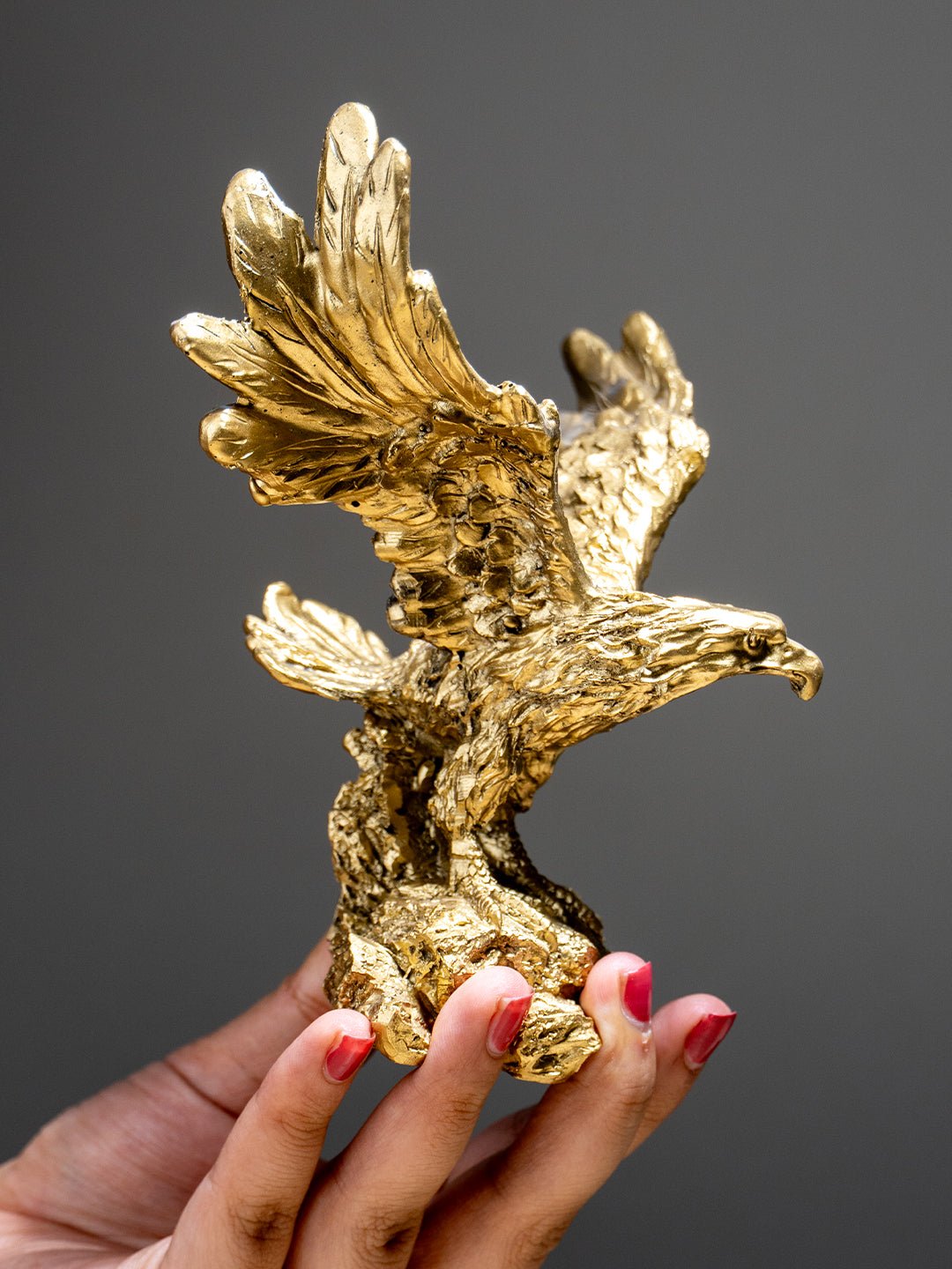 Golden Textured Eagle Sculpture Secondary image