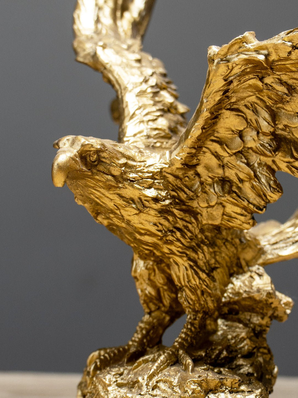 Golden Textured Eagle Sculpture - The Golden Theory