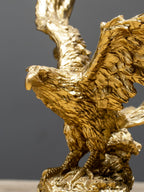 Golden Textured Eagle Sculpture - The Golden Theory