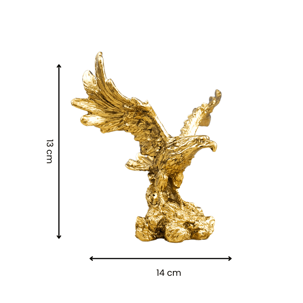 Golden Textured Eagle Sculpture - The Golden Theory