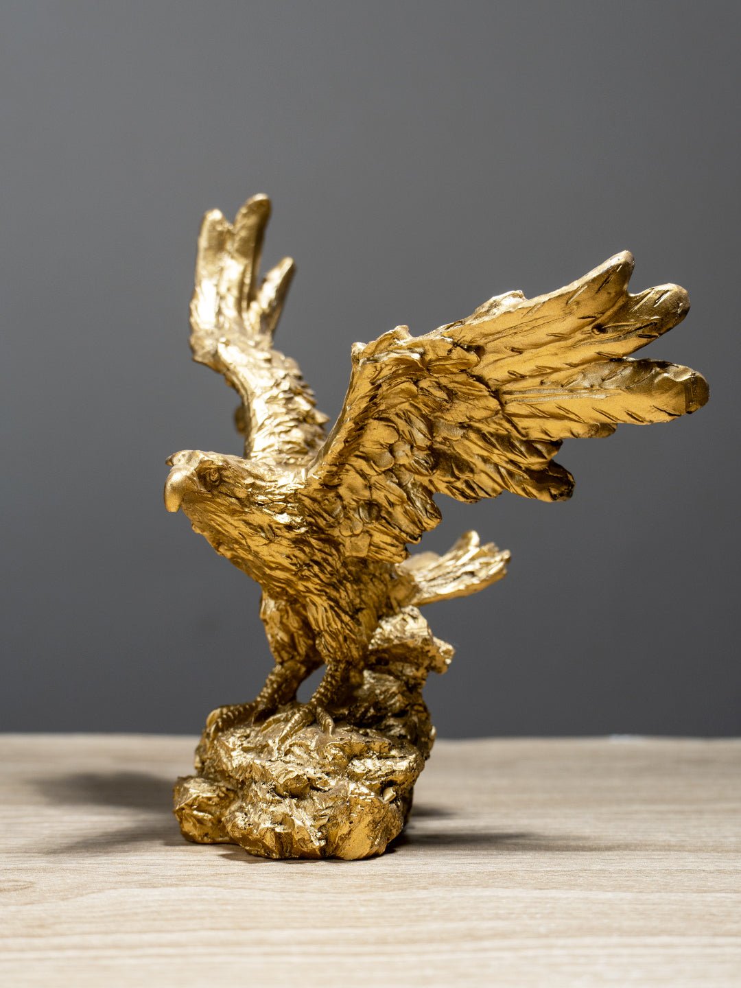 Golden Textured Eagle Sculpture - The Golden Theory