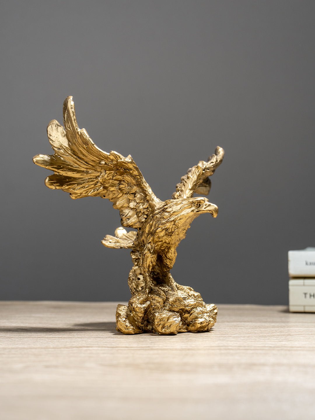 Golden Textured Eagle Sculpture - The Golden Theory Main image