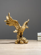 Golden Textured Eagle Sculpture - The Golden Theory