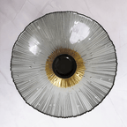 Gray Glass Bowl with Gold Base - The Golden Theory