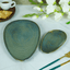 Green Ceramic Drop-Shaped Snack Plate | Set of 2 - The Golden Theory
