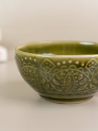 Green Ceramic Latte Mugs with Design - The Golden Theory