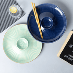 Green Color Chip and Dip Platter with Spiral Design - The Golden Theory