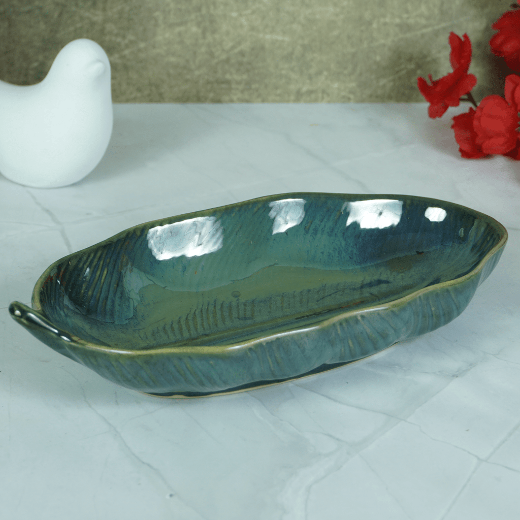 Green Leafy Eclipse Presentation Platter - The Golden Theory