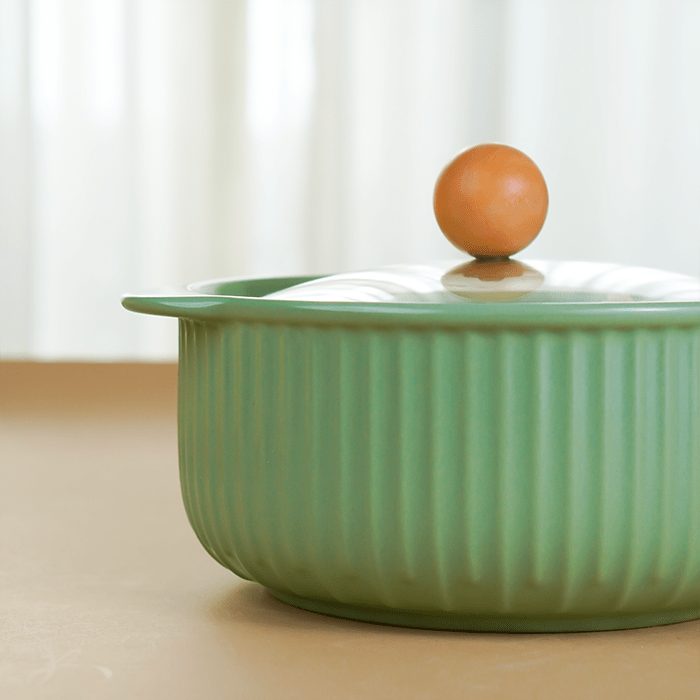 Green Meadow Ceramic Casserole - The Golden Theory