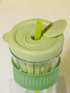 Green Silicone Grip Sipper with Infuser - The Golden Theory