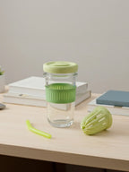 Green Silicone Grip Sipper with Infuser - The Golden Theory