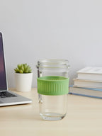 Green Silicone Grip Sipper with Infuser - The Golden Theory