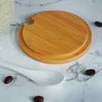 Green Textured Canister Set with Bamboo Lids and Tray Set of 3 - The Golden Theory