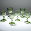 Green Vintage Embossed Glass Goblet Set – 6-Piece - The Golden Theory