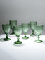 Green Vintage Textured Glass Goblet Set – 6-Piece - The Golden Theory