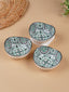 Green & White Fern Square Ceramic Bowls Set of 3 - The Golden Theory