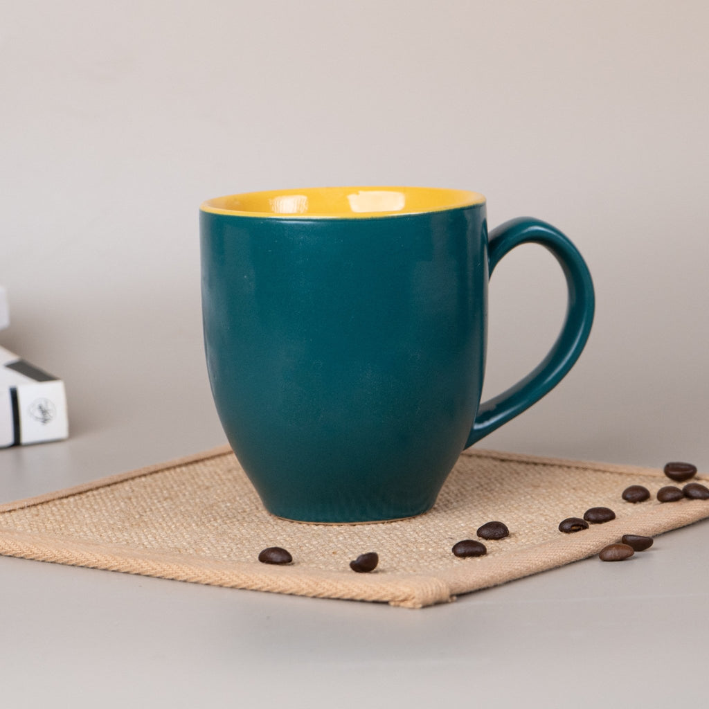 Green-Yellow Ceramic Coffee Mug - The Golden Theory