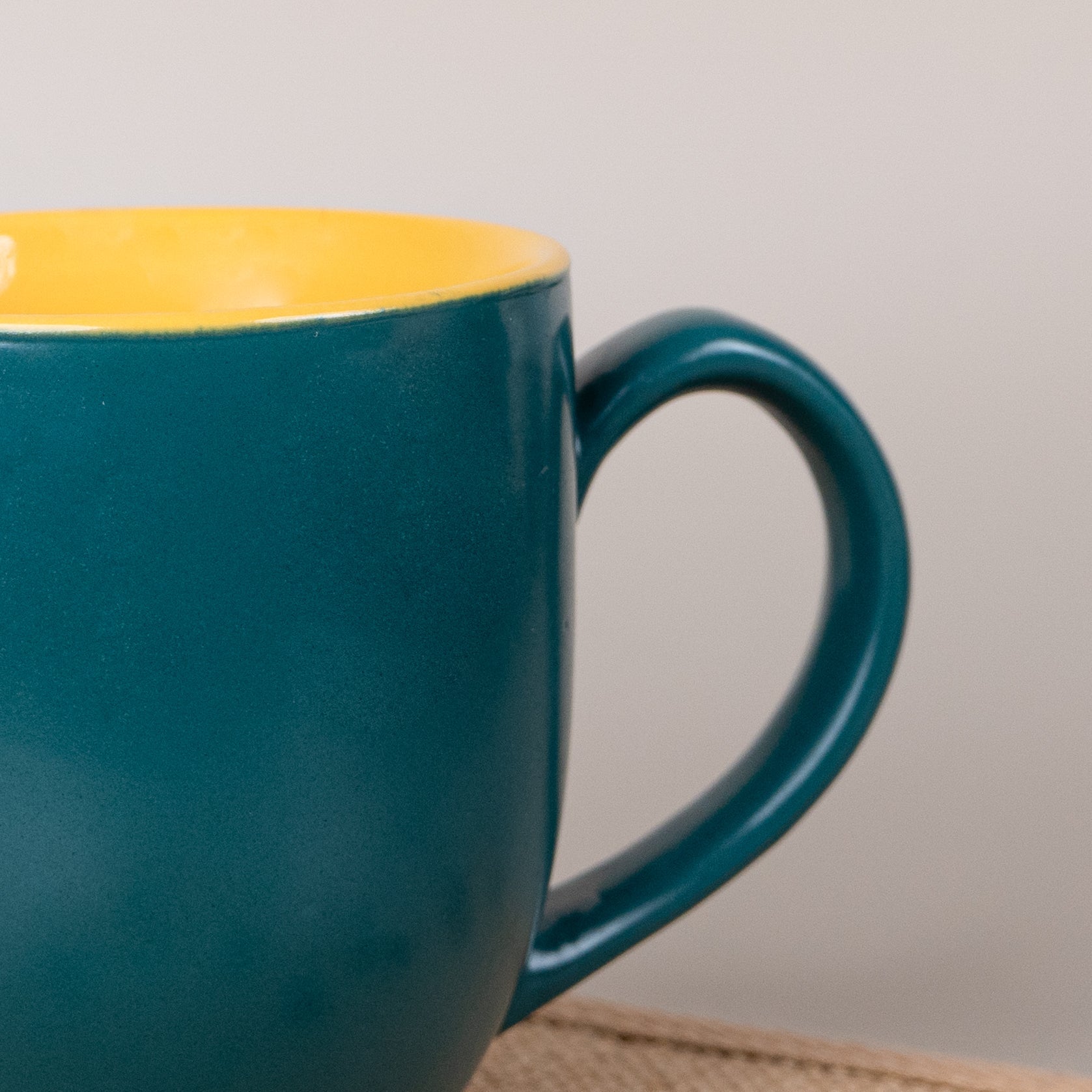 Green-Yellow Ceramic Coffee Mug - The Golden Theory