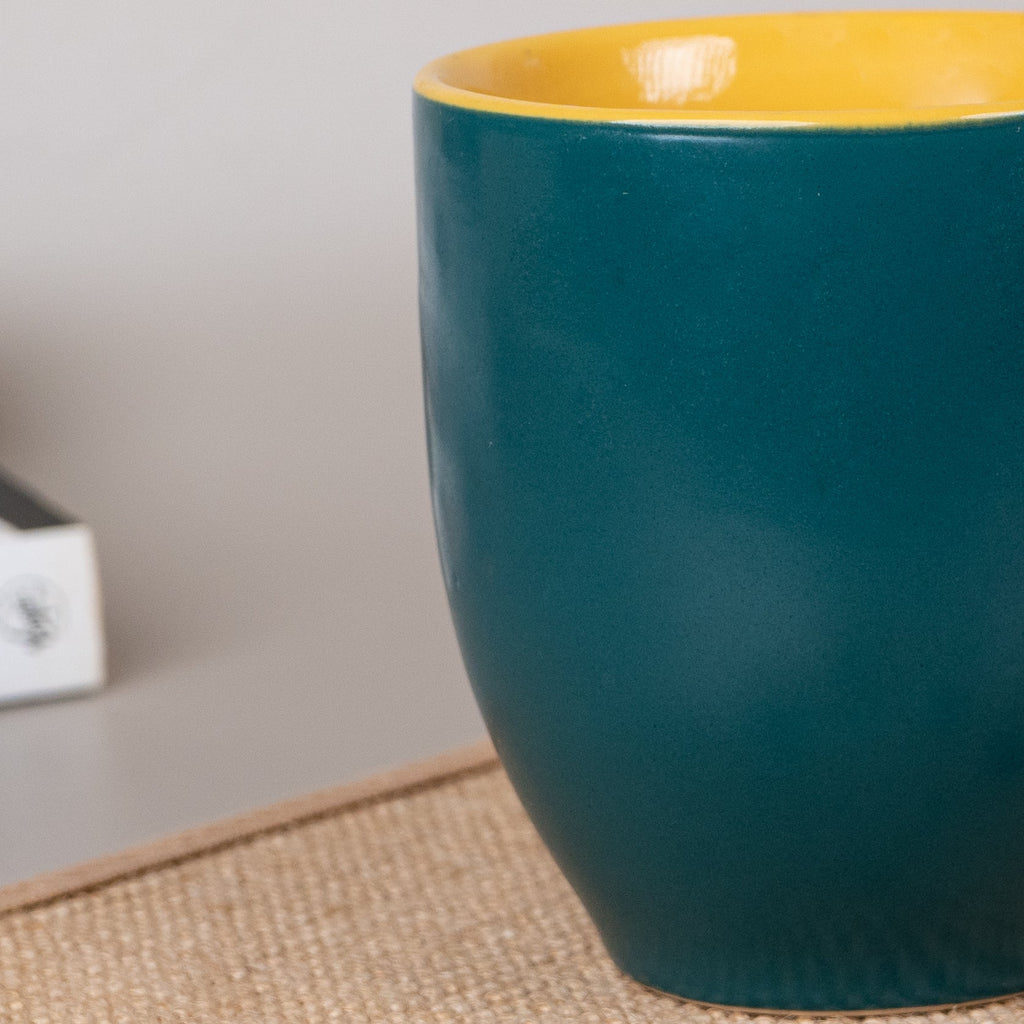 Green-Yellow Ceramic Coffee Mug - The Golden Theory