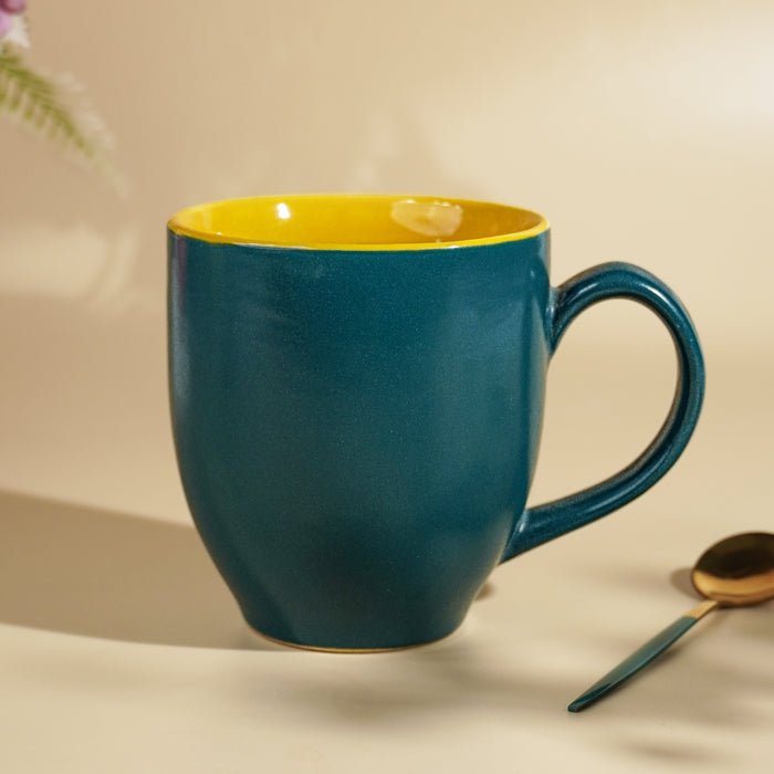Green-Yellow Ceramic Coffee Mug - The Golden Theory