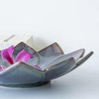 Grey Ceramic Floral Fantasy Platter - The Golden Theory