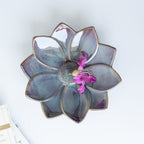 Grey Ceramic Floral Fantasy Platter - The Golden Theory