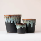 Grey Ceramic Flower Pots | Set of 3 - The Golden Theory