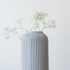 Grey Ceramic Long Flower Vase - The Golden Theory