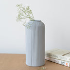 Grey Ceramic Long Flower Vase - The Golden Theory