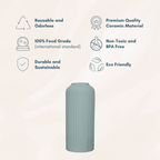 Grey Ceramic Long Flower Vase - The Golden Theory