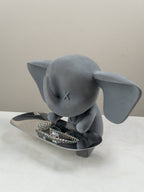 Grey Color Cute Elephant Statue with Tray - The Golden Theory