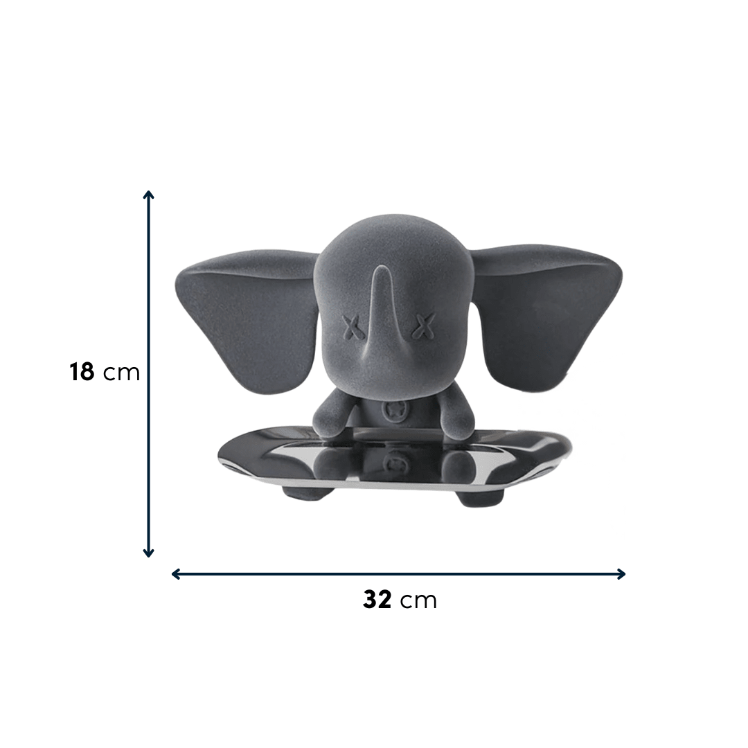 Grey Color Cute Elephant Statue with Tray - The Golden Theory