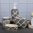 Grey Color Handcrafted Bathroom Accessories Set