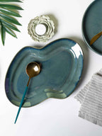 Grey Color Zig Zag Shaped Platter - The Golden Theory